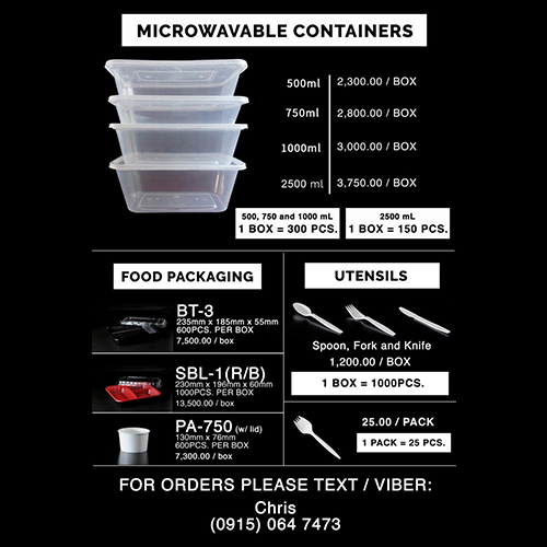 Food Container, Packaging and Utensils For Sale