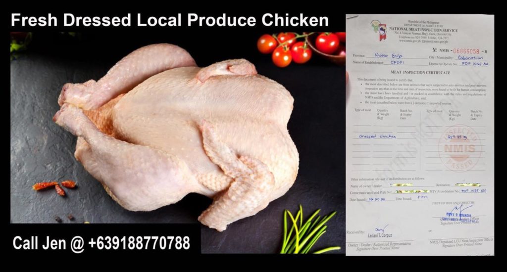 Fresh Dressed Local Produce Chicken