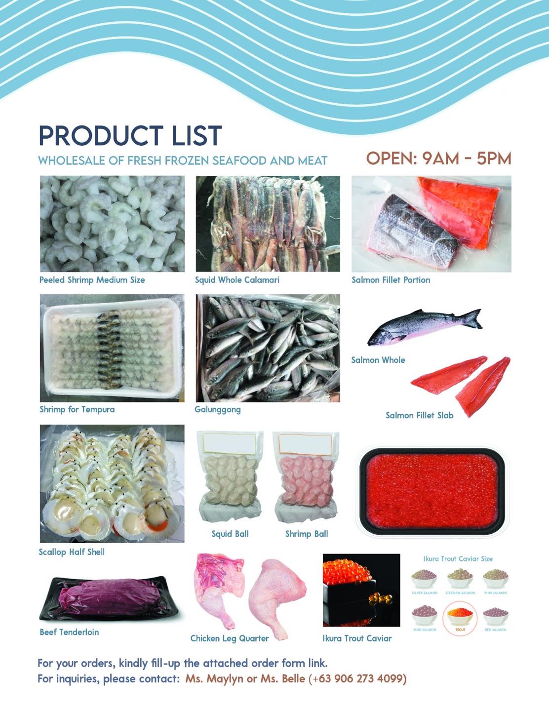 Wholesale of Fresh Frozen Seafood and Meat