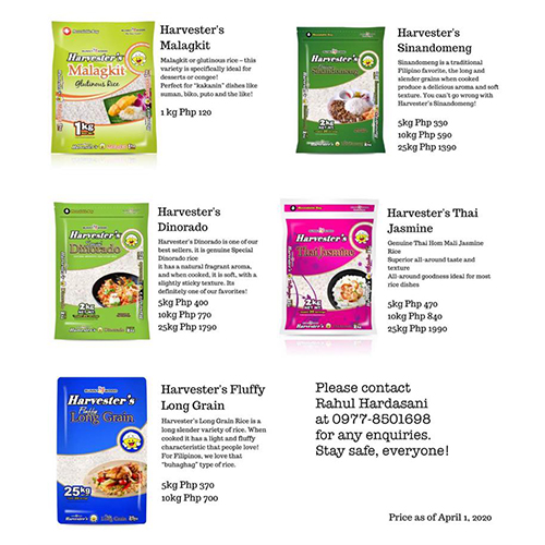 Harvester’s Rice Products