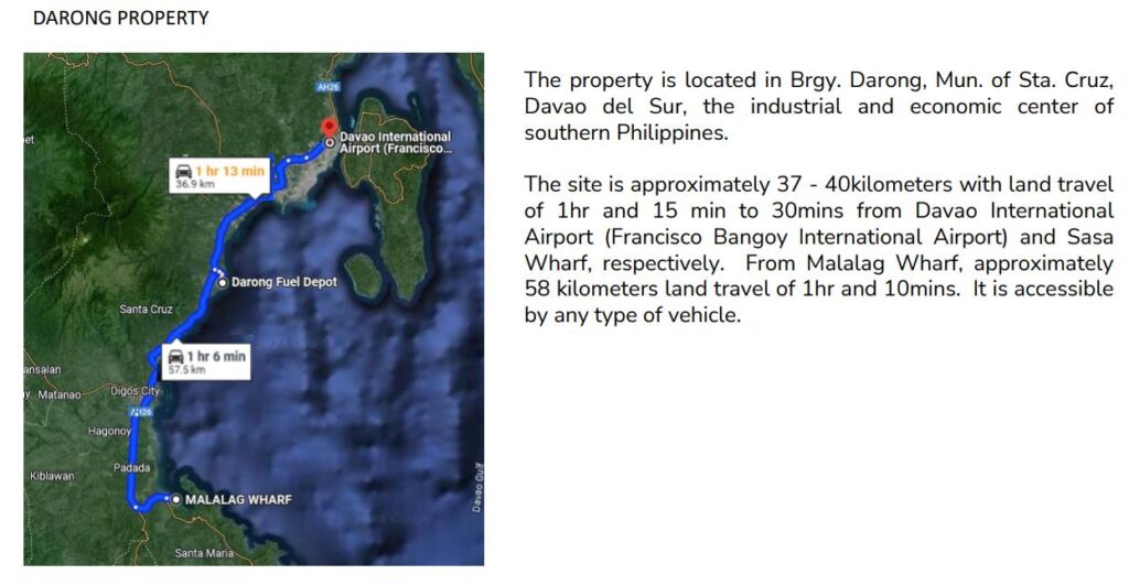 DARONG JETTY PORT & STORAGE FACILITY